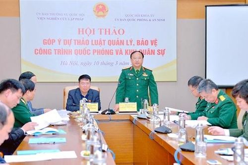 Góp ý dự thảo Luật Quản lý, bảo vệ công trình quốc phòng và khu quân sự