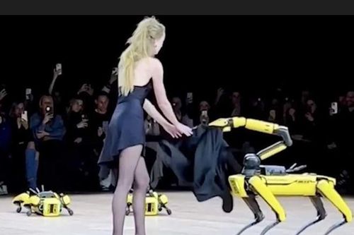 Robot trình diễn trên sàn catwalk, bất ngờ 'lột' đồ người mẫu