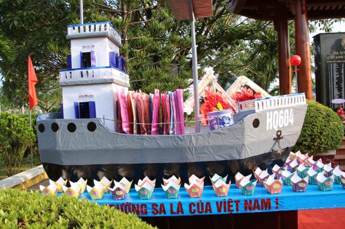 Dựng mô hình tàu HQ-604 tưởng nhớ 64 chiến sĩ hy sinh bảo vệ đảo Gạc Ma