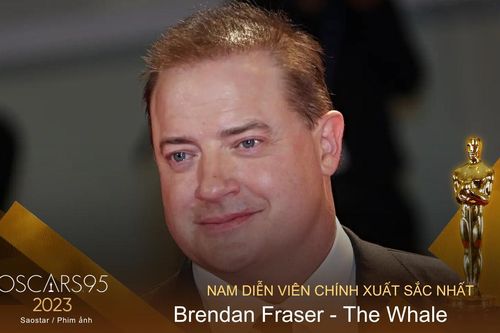 Brendan Fraser giành nam chính xuất sắc tại Oscar 2023 cho vai người đàn ông đồng tính nặng 272 kg