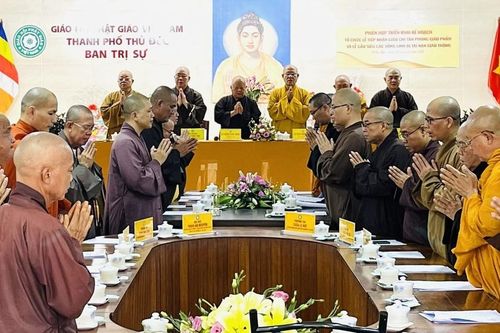 Ban Trị sự GHPGVN TP.Thủ Đức họp triển khai công tác Phật sự quý II 2023