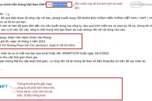 Cảnh báo mạo danh doanh nghiệp lớn gửi mail lừa đảo tuyển dụng