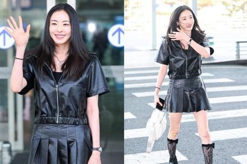 Lee Da Hee biến sân bay thành sàn catwalk trước khi đến Đà Nẵng