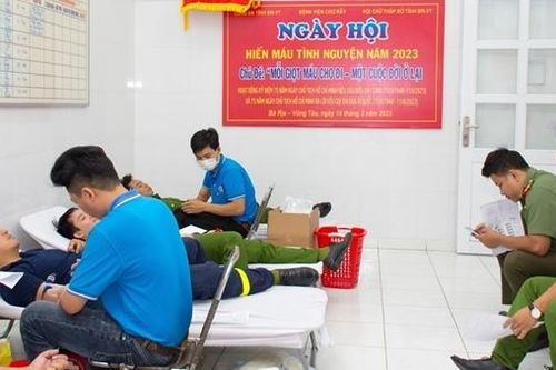 Công an tỉnh Bà Rịa - Vũng Tàu tham gia Ngày hội 'Hiến máu tình nguyện'
