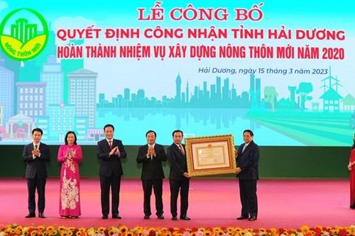 Tỉnh Hải Dương hoàn thành xây dựng nông thôn mới