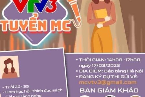 VTV3 tuyển người dẫn chương trình trong dịp diễn ra Hội báo toàn quốc 2023