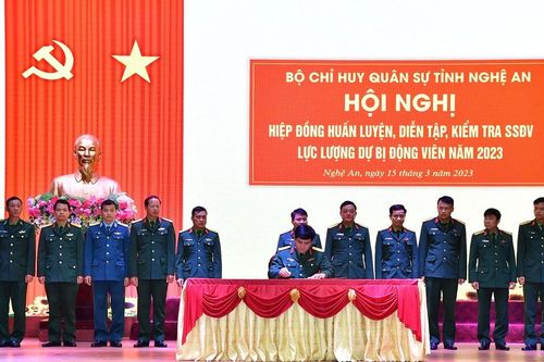 Hiệp đồng huấn luyện, diễn tập, kiểm tra lực lượng dự bị động viên năm 2023