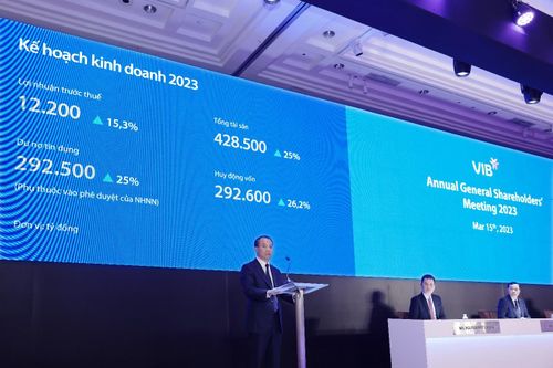 VIB chia cổ tức 35%, đặt kế hoạch lợi nhuận 12.200 tỷ đồng năm 2023