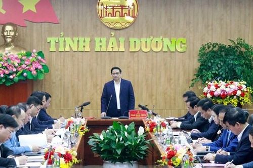 Thủ tướng Chính phủ làm việc với lãnh đạo chủ chốt tỉnh Hải Dương