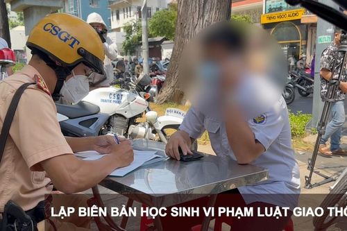 Lập biên bản các trường hợp học sinh vi phạm luật giao thông