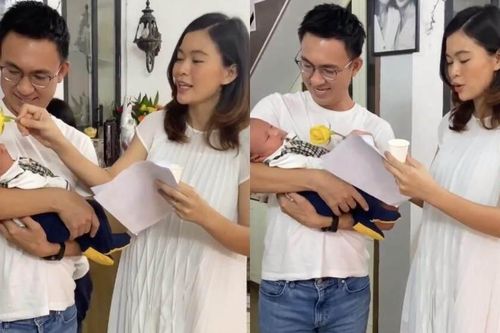 Mâu Thủy hé lộ dung mạo ông xã trong dịp đầy tháng con đầu lòng