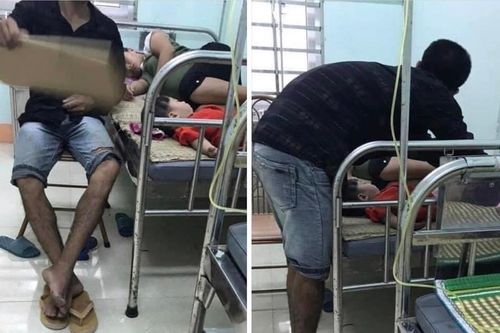 Đưa vợ bầu đi viện, anh chồng có hành động được khen hết lời