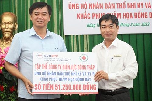 Tiếp nhận hơn 602 triệu đồng hỗ trợ Thổ Nhĩ Kỳ và Xy-ri khắc phục thảm họa động đất