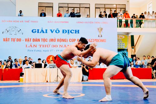 Khai mạc Giải vô địch vật tự do-vật dân tộc Cúp Báo Hải Phòng 2023