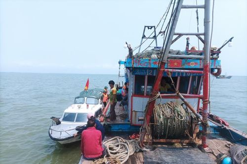 Hỗ trợ cứu nạn các thuyền viên bị chìm tàu trên biển