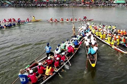 Quảng Trị: 600 vận động viên tranh tài tại Hội đua thuyền truyền thống trên Hồ Nước Chè