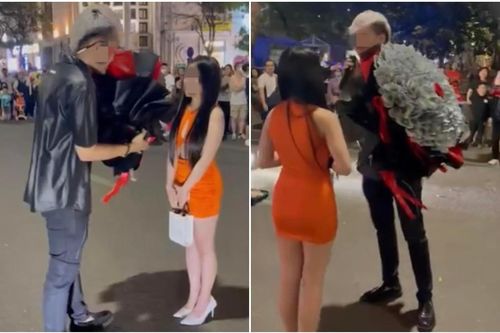 Thanh niên sáng nhất Bờ Hồ với bó hoa tiền đô tặng sinh nhật bạn gái nhưng CĐM lại chỉ ra điểm 'sai sai'