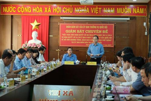 Đoàn giám sát của Ủy ban Thường vụ Quốc hội làm việc tại Sóc Trăng