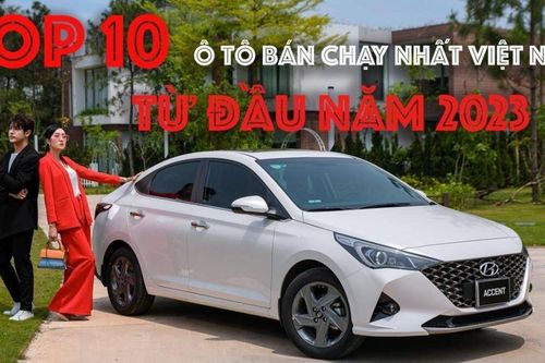 Infographic: TOP 10 ô tô bán chạy nhất Việt Nam đầu năm 2023