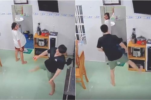 Thấy vợ bầu bụng lớn đi lại khó khăn, anh chồng làm ra cảnh tượng khiến dân tình cười nghiêng ngả