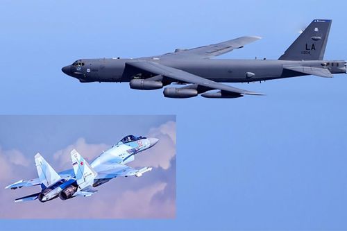 Nga điều 'chiến thần' Su-35 chặn pháo đài bay B-52 của Mỹ