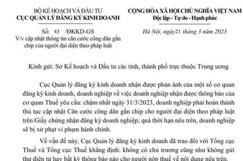 Thực hư việc cơ quan thuế yêu cầu bắt buộc cập nhật căn cước công dân gắn chip