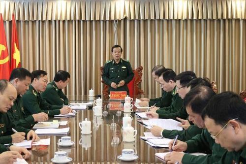 Trung tướng Lê Đức Thái làm việc với các cơ quan khối Nội chính BĐBP