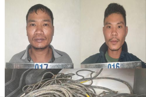 Bắt 2 đối tượng trộm cắp dây cáp điện tại nhà máy xi măng Long Sơn