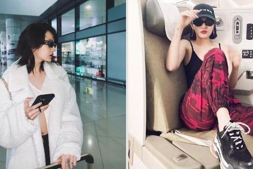 2 phong cách thời trang sân bay được Bảo Anh lăng xê khoe eo thon, chân dài