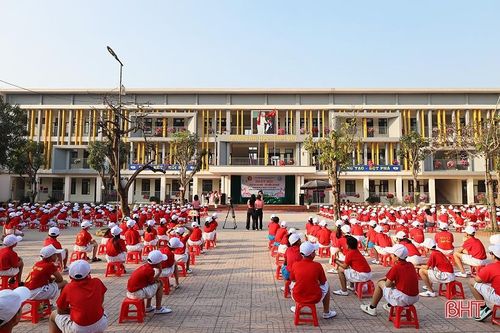 Sôi nổi 'Ngày hội thiếu nhi vui khỏe - Tiến bước lên Đoàn' ở TP Hà Tĩnh