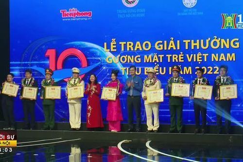Tuyên dương 10 gương mặt trẻ Việt Nam tiêu biểu 2022