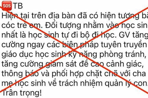 Hà Nội: Thông tin 'bắt cóc trẻ em' ở quận Hoàng Mai là tin giả