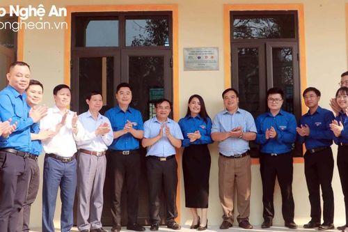 Tỉnh đoàn Nghệ An khánh thành công trình phòng học cho điểm trường vùng sâu huyện Quế Phong
