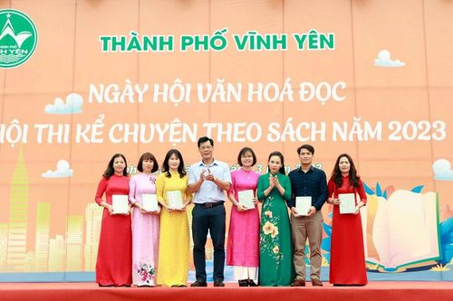 Sôi nổi Ngày hội văn hóa đọc và kể chuyện theo sách ở Vĩnh Phúc