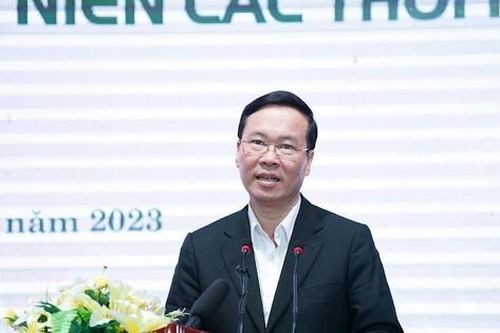 Chủ tịch nước Võ Văn Thưởng gặp mặt cựu cán bộ Đoàn các thời kỳ