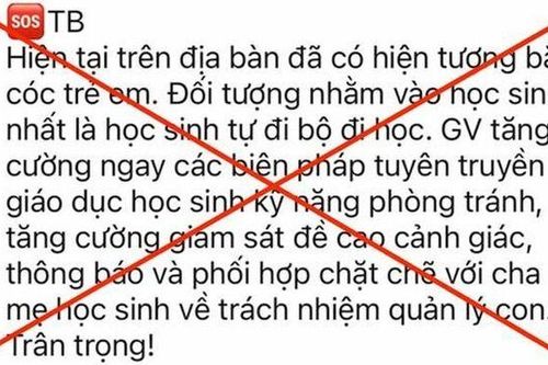 Thực hư thông tin 'bắt cóc trẻ em' xảy ra ở quận Hoàng Mai, Hà Nội