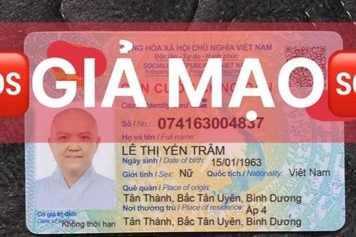 Làm giả căn cước công dân của nhà sư để lừa đảo