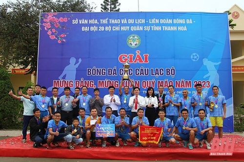 Đội Hoàng Thạch vô địch Giải bóng đá các CLB tỉnh Thanh Hóa 'Mừng Đảng, mừng Xuân Quý Mão' 2023