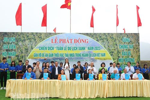 Gia Viễn phát động chiến dịch 'Tuần lễ du lịch xanh' gắn với Đề án giảm thiểu rác thải nhựa trong ngành du lịch năm 2023