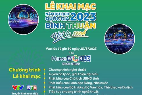 Lễ khai mạc Năm Du lich quốc gia 2023 - Bình Thuận - Hội tụ xanh