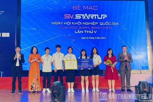Thái Nguyên: Nhóm học sinh Trường THPT Chuyên đoạt giải Nhì ý tưởng khởi nghiệp toàn quốc