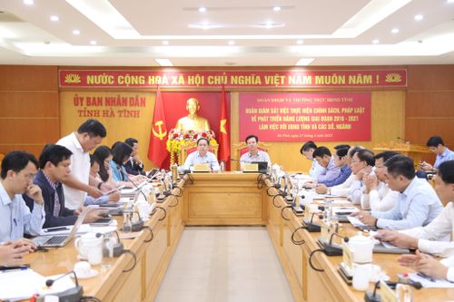 Đoàn ĐBQH tỉnh Hà Tĩnh giám sát việc thực hiện chính sách, pháp luật về phát triển năng lượng