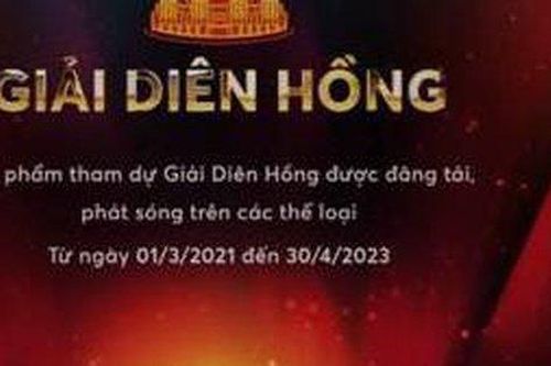 Giải Diên Hồng sẽ được trao vào ngày 10/6