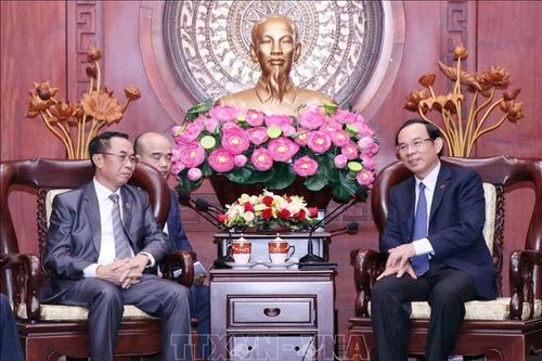 Lãnh đạo Thành phố Hồ Chí Minh tiếp Chủ nhiệm Ủy ban Tư pháp Quốc hội Lào