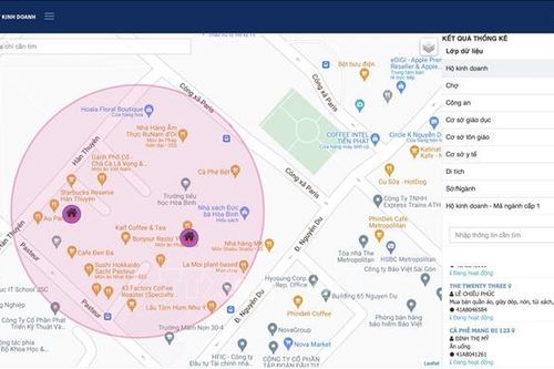 Ứng dụng Webgis để quản lý hộ kinh doanh