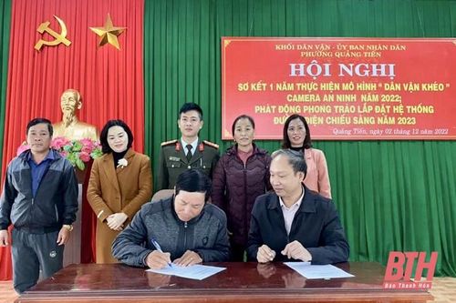 Mô hình 'Camera an ninh' đảm bảo an ninh trật tự tại phường Quảng Tiến
