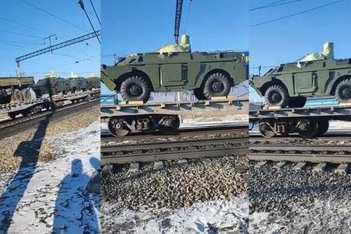 Rò rỉ hình ảnh xe trinh sát BRDM-2MS hiện đại hóa của Nga đang hướng về Ukraine