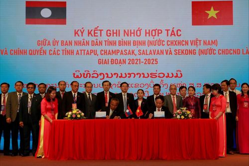 Bình Định ký kết hợp tác trên nhiều lĩnh vực với 4 tỉnh Nam Lào