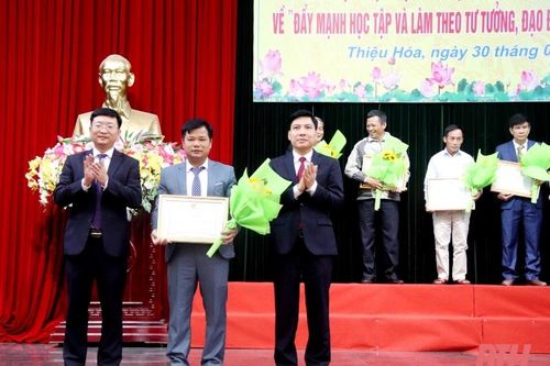 Huyện ủy Thiệu Hóa sơ kết 3 năm thực hiện Kết luận số 01-KL/TW của Bộ Chính trị
