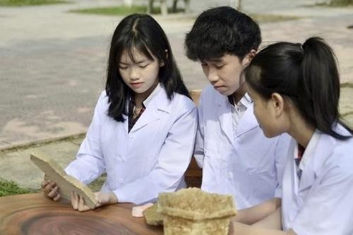 Nhóm học sinh trường làng biến phế phẩm thành sản phẩm xanh